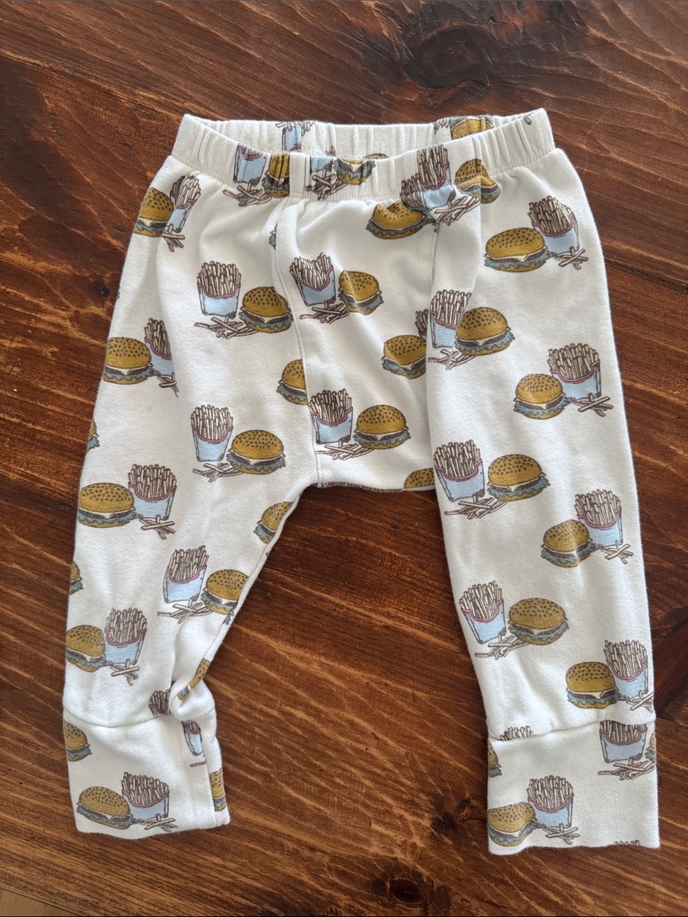 EUC Kate Quinn Panda Pants Burgers and Fries Cotton 3T